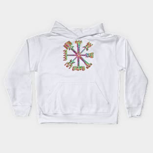 Wiccan Compass Psychedelic Kids Hoodie